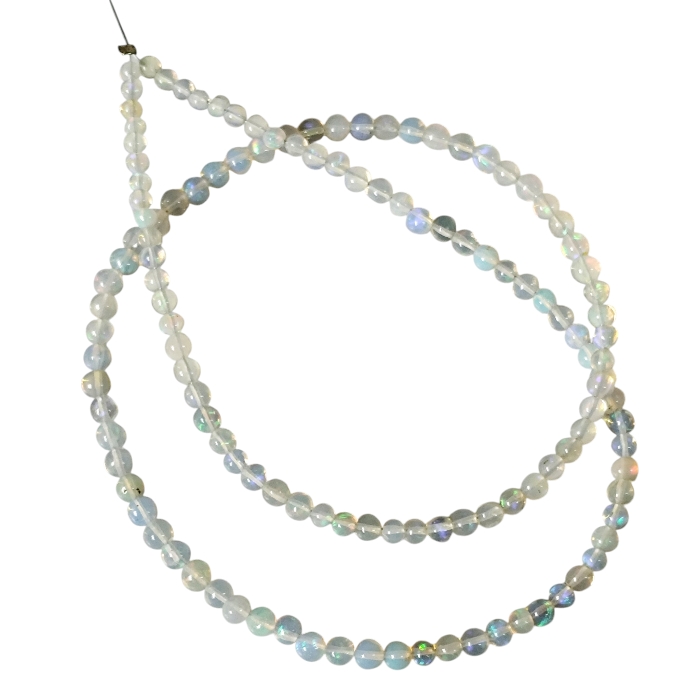 Euthopian Opal bead string, Round, 3.8-4mm, 40cm long strand