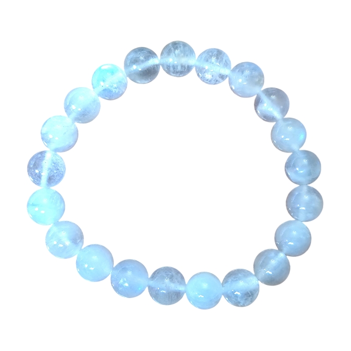 Moonstone bead bracelet, 9mm, stretchcord
