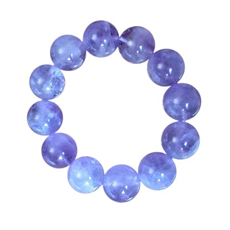Lavender Amethyst bead bracelet, 18mm, stretchcord