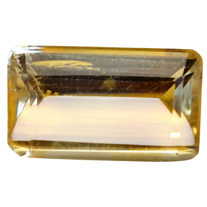 Elegant 8ct Rectangular Step-Cut Citrine