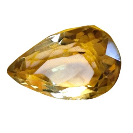 Captivating 8-Carat Golden Citrine Pear Facet