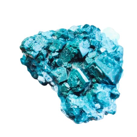 Vibrant Dioptase with Plancheite — 24mm Thumbnail Specimen