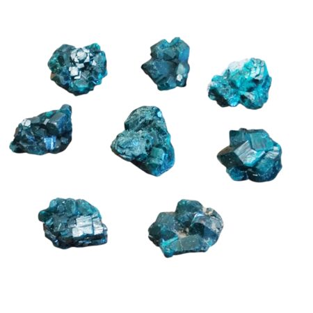 Vivid Dioptase, assorted specimens, 10-15mm