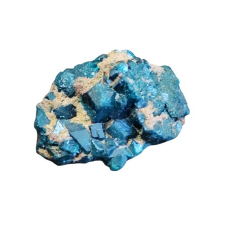 Vivid Dioptase Crystal Cluster on Matrix — DRC, 30mm