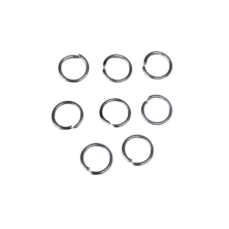 8 x Stainless steel Jumpring, 7mm diameter, 0.8mm thick