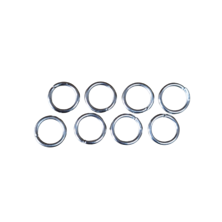 8 x Stainless steel Jumpring, 7mm diameter, 1mm thick