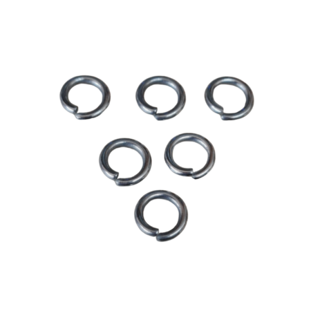 6x Jumpring in stainless steel , 8mm diameter, 1.5mm thick