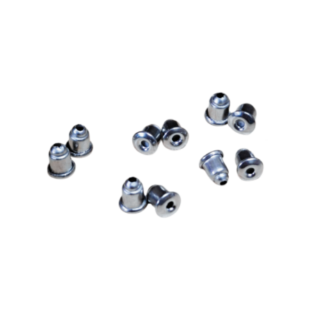 5x Pairs Bullet clutch earring backings, Stainless steel