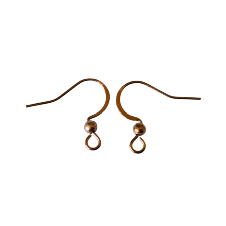 1 pair of Rose Gold Flat sided shepherd hooks, Stainless steel