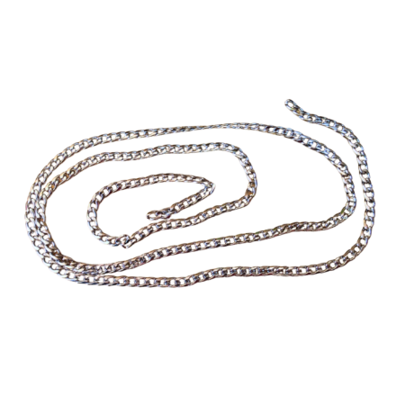 Stainless steel flat curb chain, 5 x 7mm, 1 meter