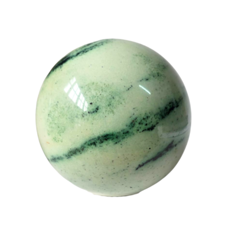Transvaal Jade Sphere, 12.2cm (Roughly the size of hamster exercise ball)