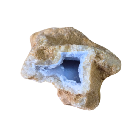 Blue lace agate geode, Malawi, 5.7 x 4.4 x 4.5cm