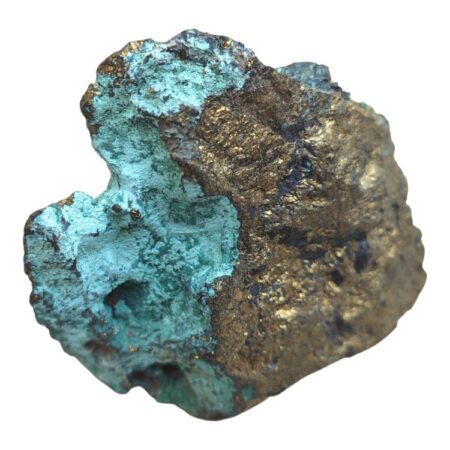 Chalcopyrite with chrysocolla, 7cm