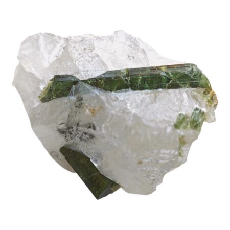 Green tourmaline in quartz, 5cm