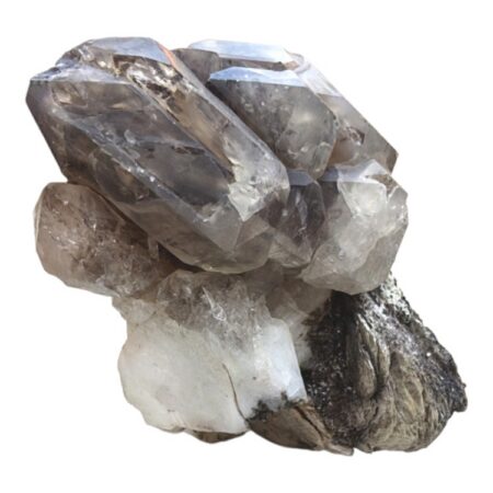 Smoky quartz and mica, Namibia, 12cm
