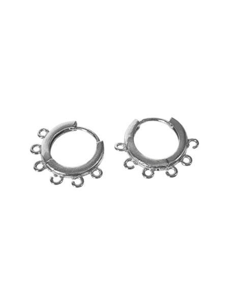 Stainless Steel Multi-Loop Hoop Earring Findings, 21mm