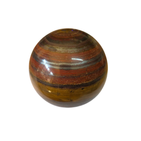 Tiger Iron Sphere, 10.2cm (Roughly the size of standard tea saucer)
