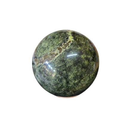Zimbabwe Leopard Stone sphere, 10.5cm (Roughly adult palm size)