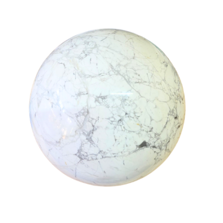 White Howlite sphere, 15.5cm (Roughly the size of the rim of medium cereal bowl)