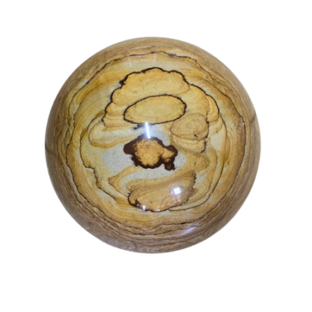 Picture stone jasper sphere, 15.5cm (Roughly the size of the rim of medium cereal bowl )