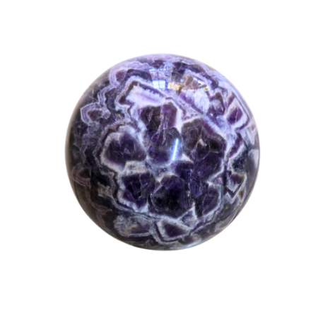 Chevron Amethyst Sphere, 13.7cm (Roughly the size of  small souvenir mini-basketball)