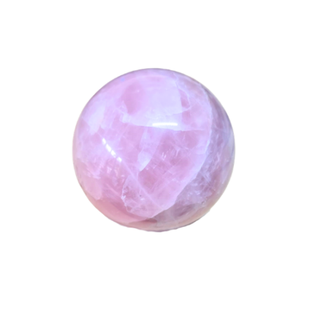 Rose quartz sphere, 6.7cm (Roughly the size of a medium size tennis ball)