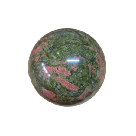 Unakite sphere, 9.5cm (Roughly the size of a Large coffee mug rim)