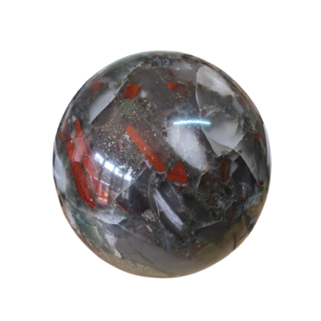 Swazi Bloodstone sphere,15.2cm (Roughly the size of a Cereal Bowl Rim)
