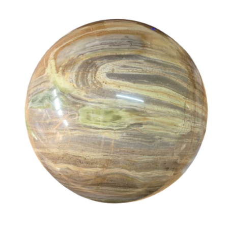 Butter jade sphere, 17cm (Roughly the size of a rim of a Honeydew melon)