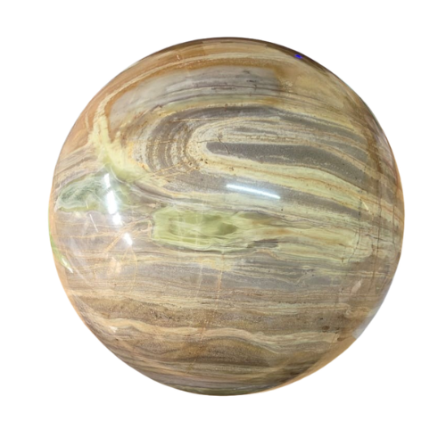 Butter jade sphere, 17cm (Roughly the size of a rim of a Honeydew melon)