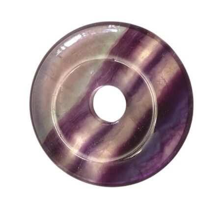 Rainbow fluorite Donut, 20mm