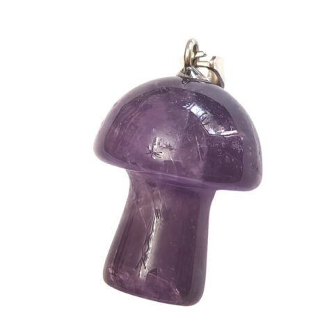 Amethyst mushroom pendant, 30mm incl. bail