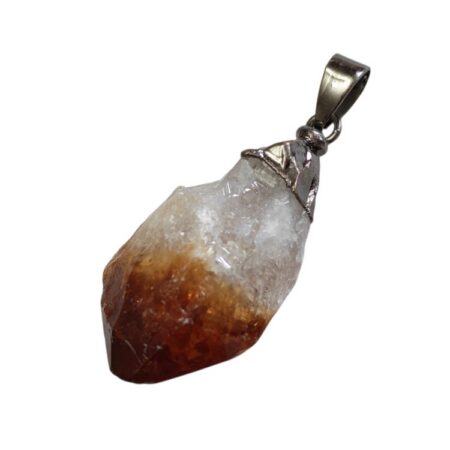 Natural rough Citrine point pendant, 40-45mm