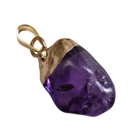 Small Amethyst tumble pendant 20-25mm