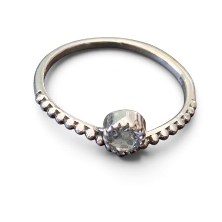 Blue Topaz ring in 925 silver, Round, size 7