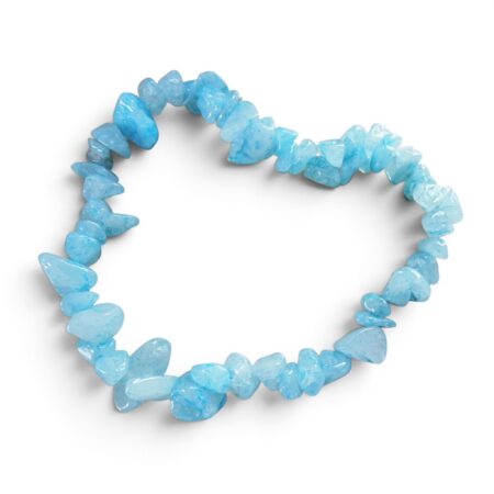 Blue quartz chip bracelet, stretchcord