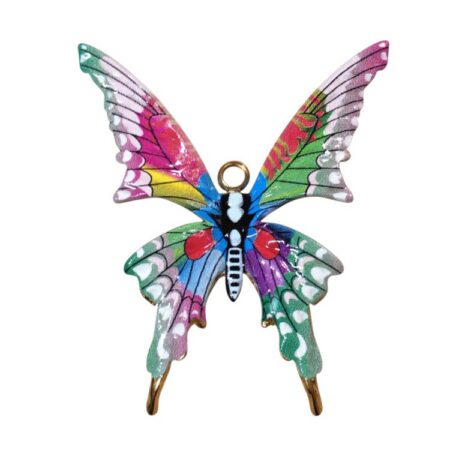 Stylized Swallowtail Butterfly in stainless steel, 45mm