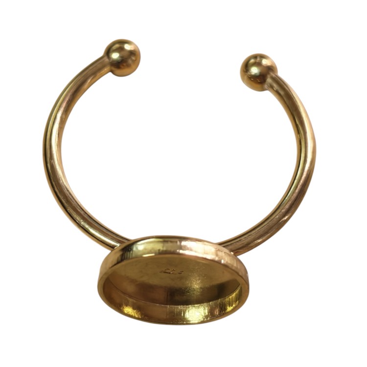Stainless Steel Ring, bezel disc, 11mm